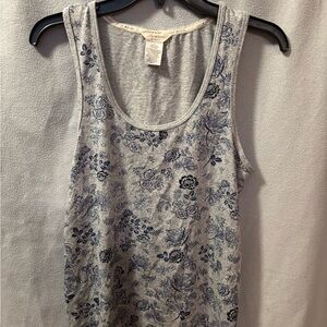 Floral Gray Tank Top